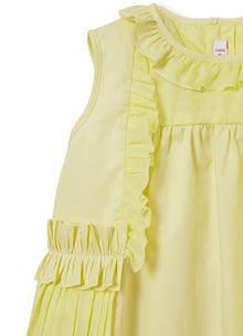 Sleeveless Dress with Flounce And Ruffle | Limonata