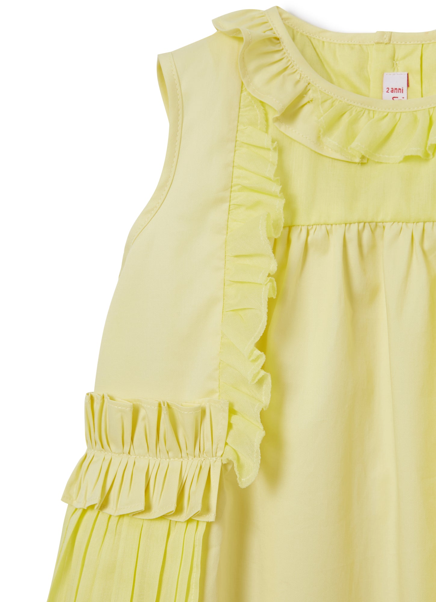Sleeveless Dress with Flounce And Ruffle | Limonata