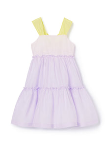 Smock Dress with Flounces | Rosa Perla/Lilla