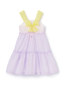 Smock Dress with Flounces | Rosa Perla/Lilla