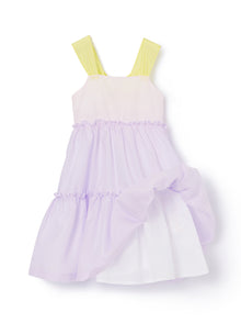 Smock Dress with Flounces | Rosa Perla/Lilla