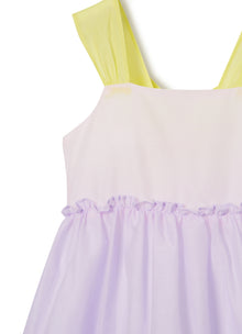 Smock Dress with Flounces | Rosa Perla/Lilla
