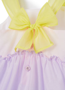 Smock Dress with Flounces | Rosa Perla/Lilla
