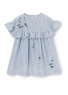 Striped Dress with Embroidery | Aviatore