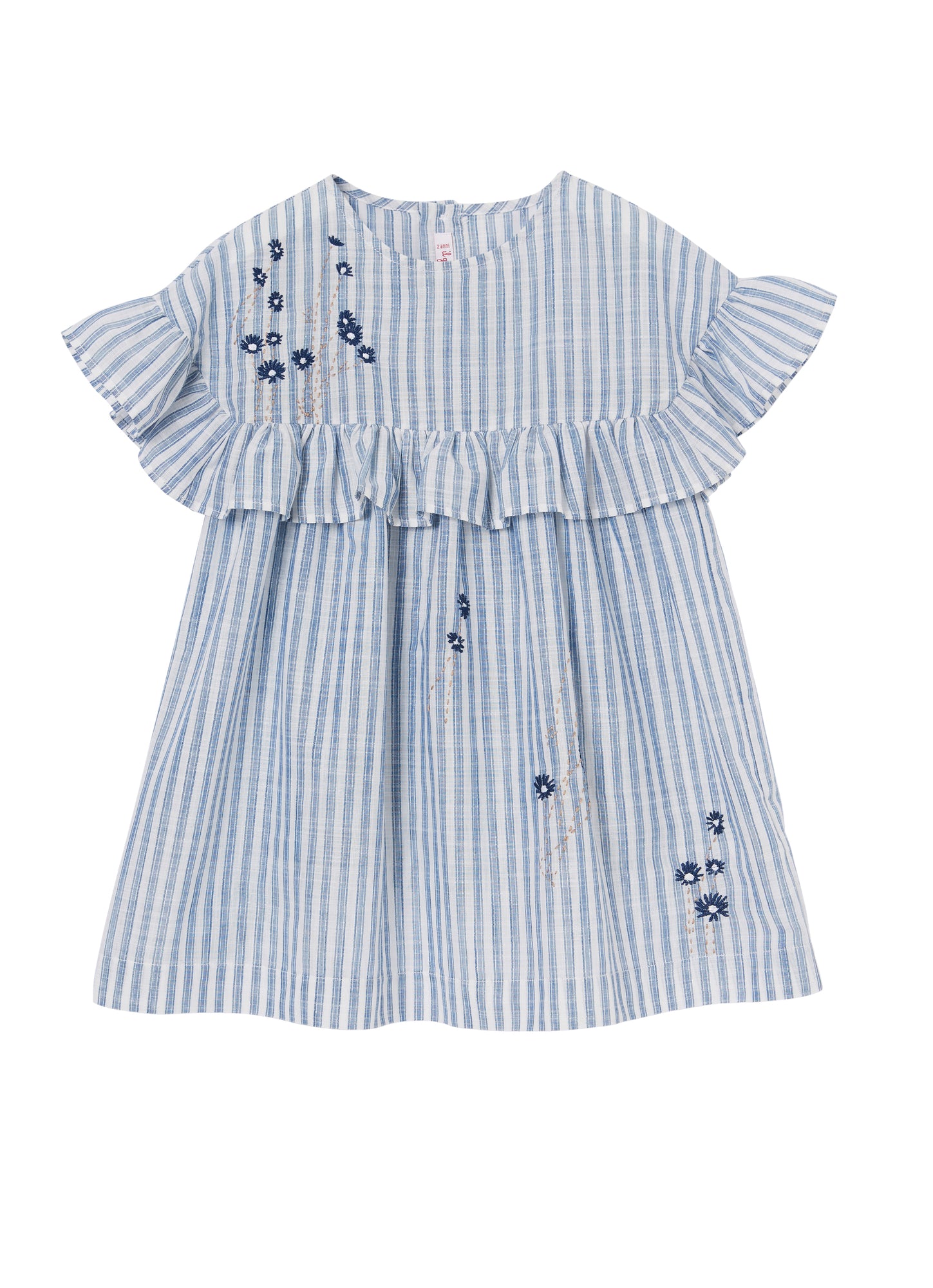 Girls | Striped Dress with Embroidery | Aviatore