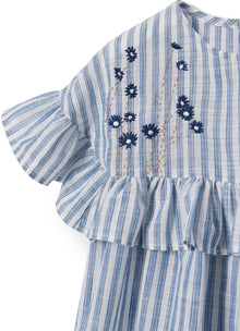 Striped Dress with Embroidery | Aviatore