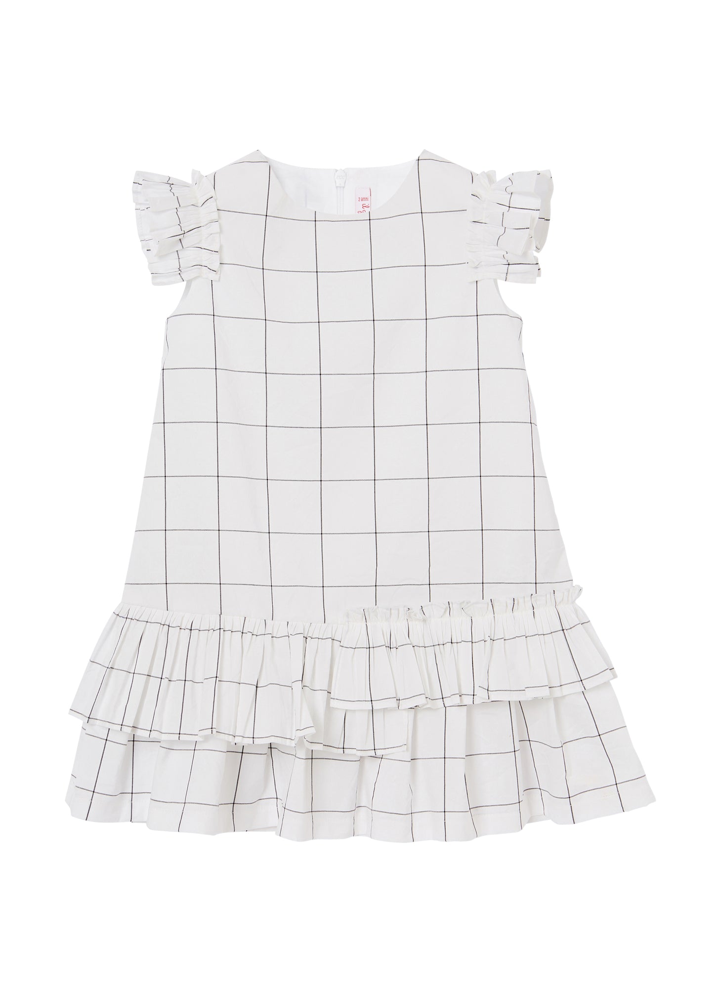 Girls | A-Line with Flounces | White/Black