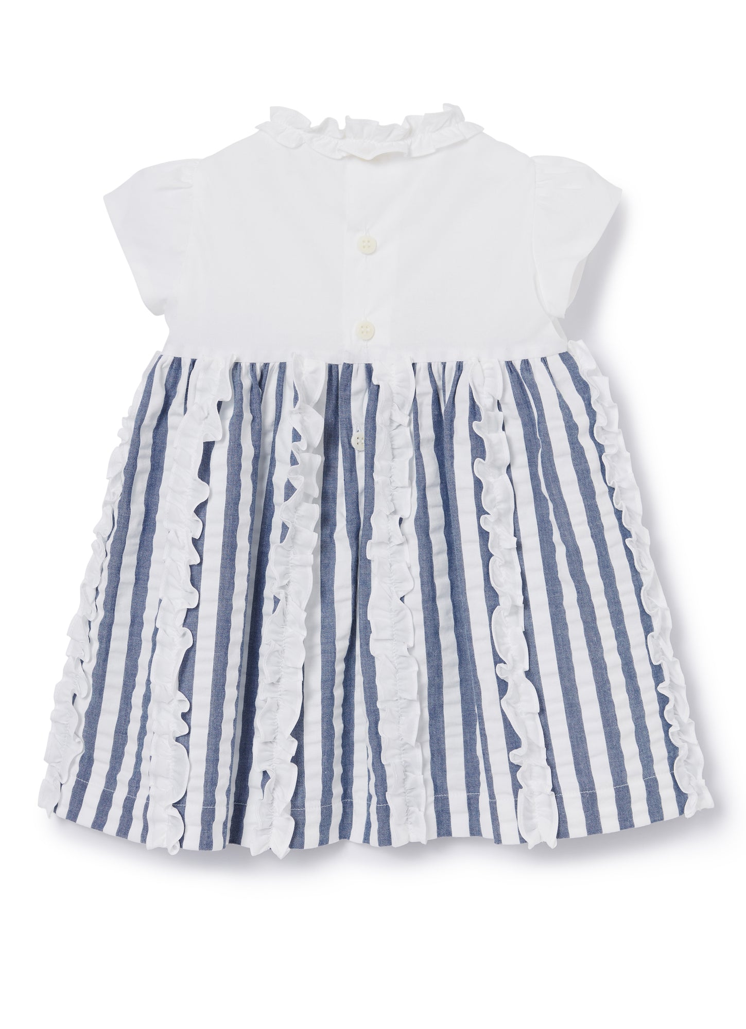 Striped Fabric Dress | Blue Denim Riga Larga