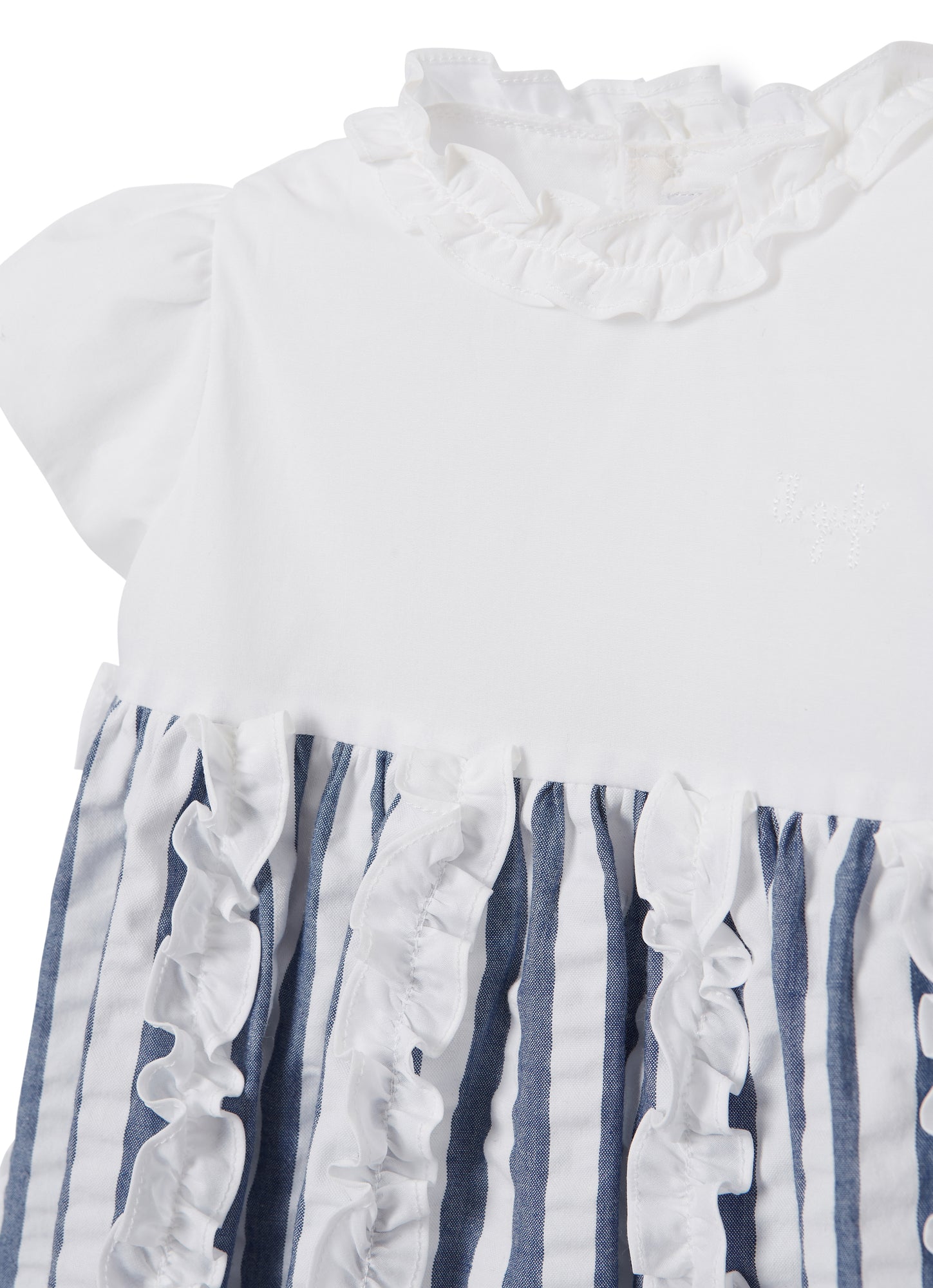 Striped Fabric Dress | Blue Denim Riga Larga