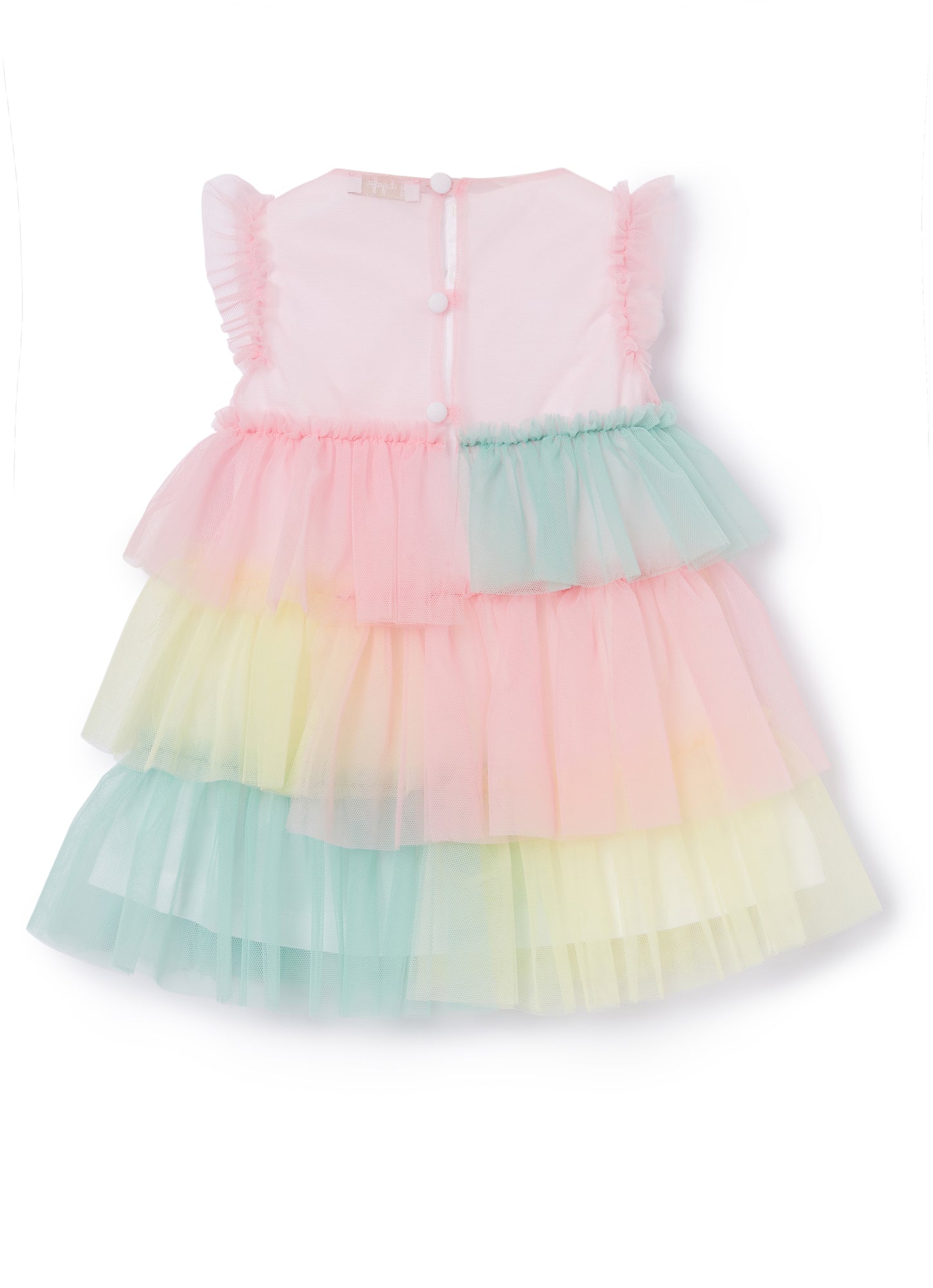 Tulle Dress - Rainbow | Rosa Marshmallow/Limonata