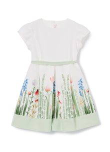 Short-Sleeve Dress with Thicket Print | Siepe