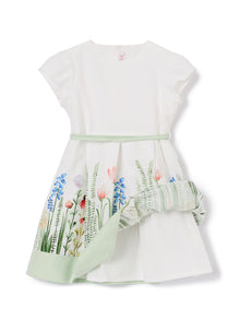 Short-Sleeve Dress with Thicket Print | Siepe