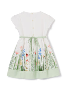 Short-Sleeve Dress with Thicket Print | Siepe