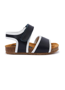 Nappa Leather Sandals - Two-Tone | Blue/White