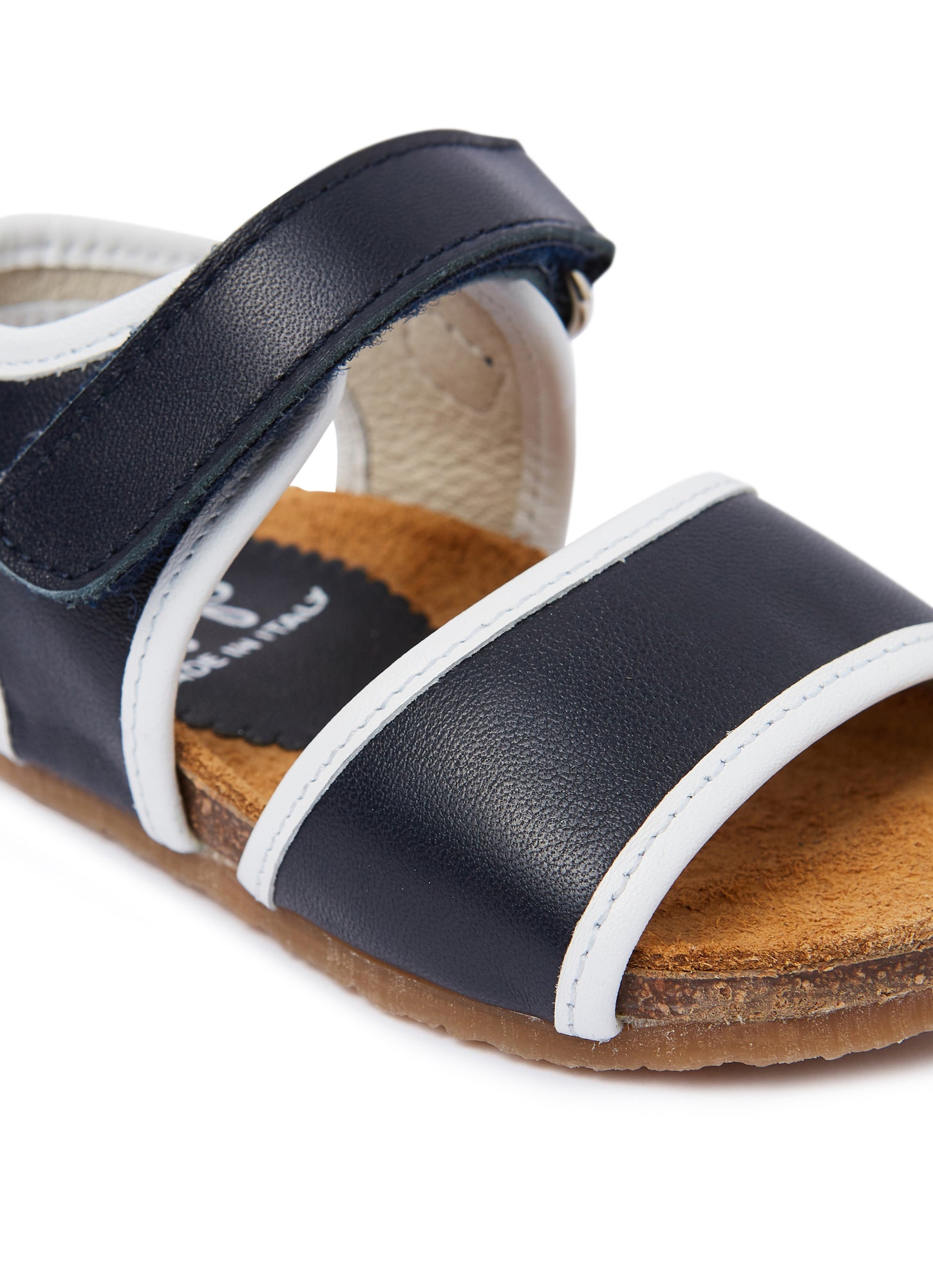 Nappa Leather Sandals - Two-Tone | Blue/White