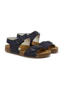 Sandal with Narrow Straps And Buckle | Deep Blue