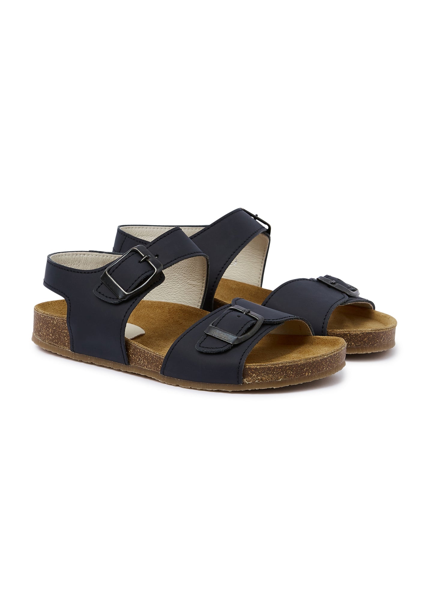 Sandal with Narrow Straps And Buckle | Deep Blue