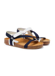 Sandals with Ribbon | White/Blue