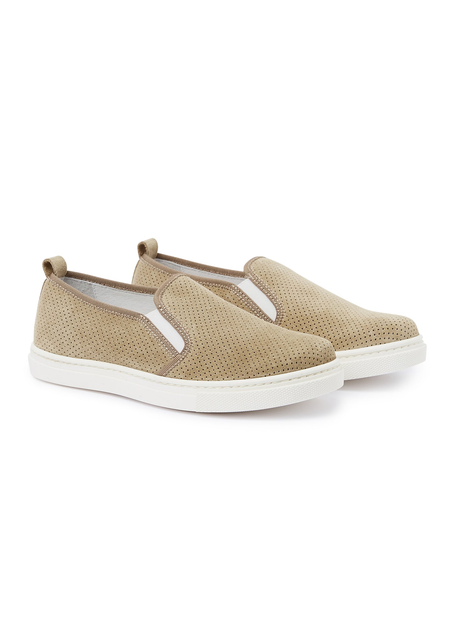 Slip-On Suede Leather Shoes | Bran Beige
