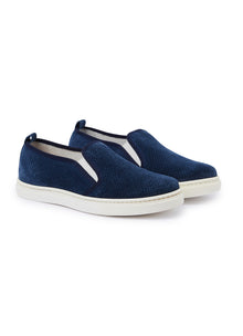 Slip-On Suede Leather Shoes | Blue