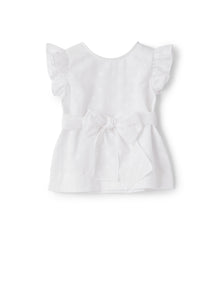 Cotton Top with Fil Coupe Processing | White