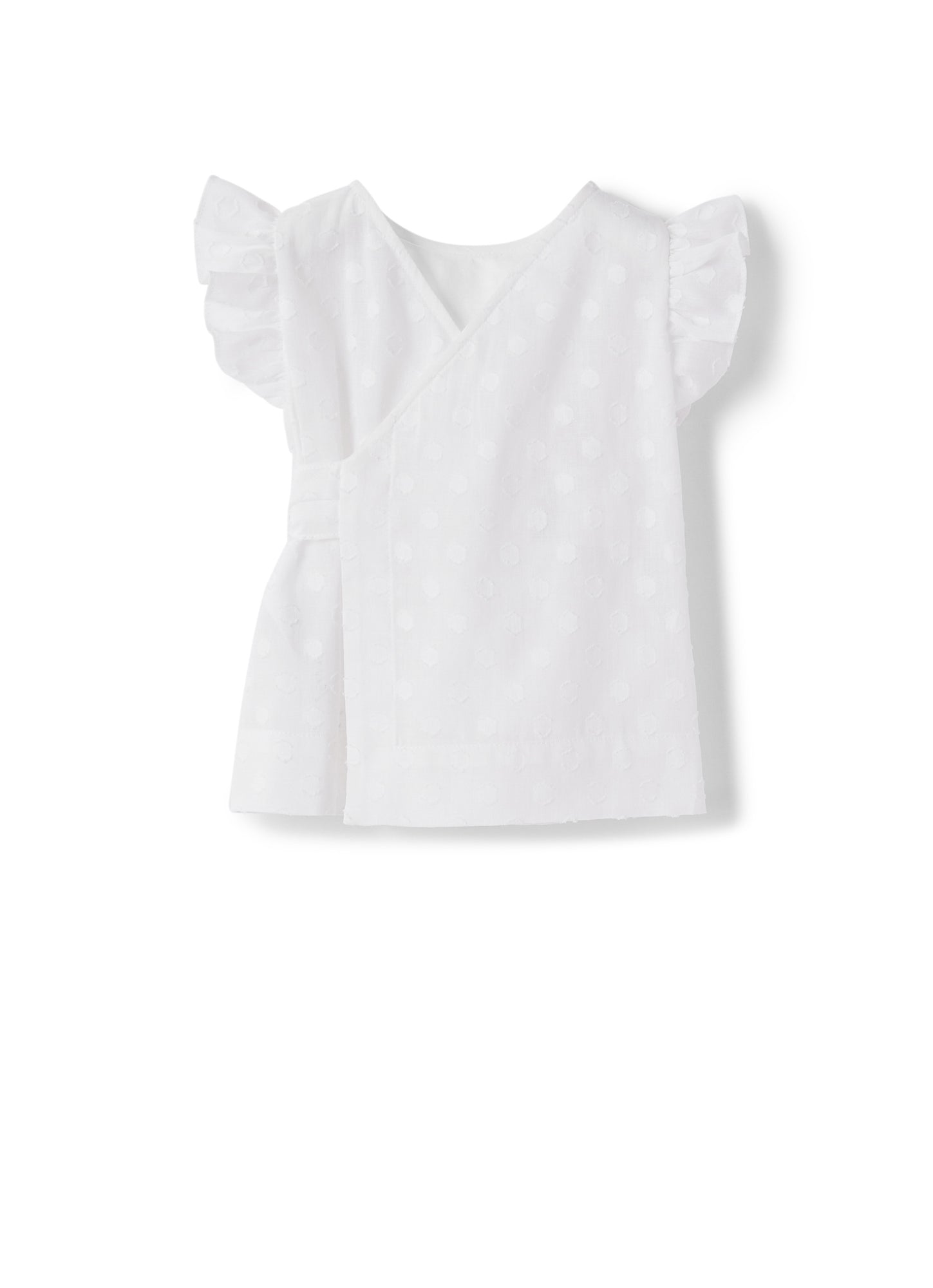 Cotton Top with Fil Coupe Processing | White