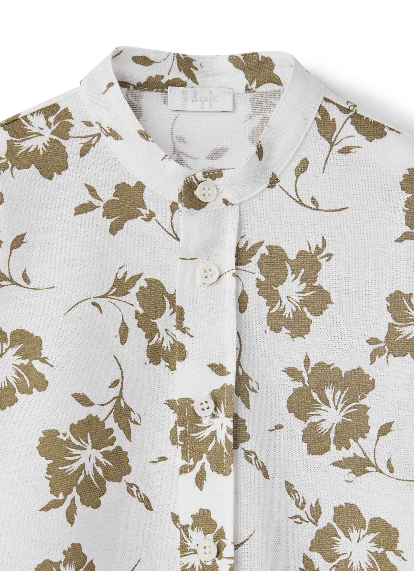 Long Sleeve Shirt with Floral Pattern | Crocodile