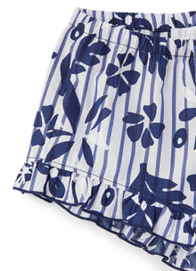 Two-Piece Suit with Floral Pattern | Blue