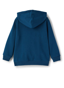 Cotton Sweatshirt with Zip And Hood | Baia/Acquamarina
