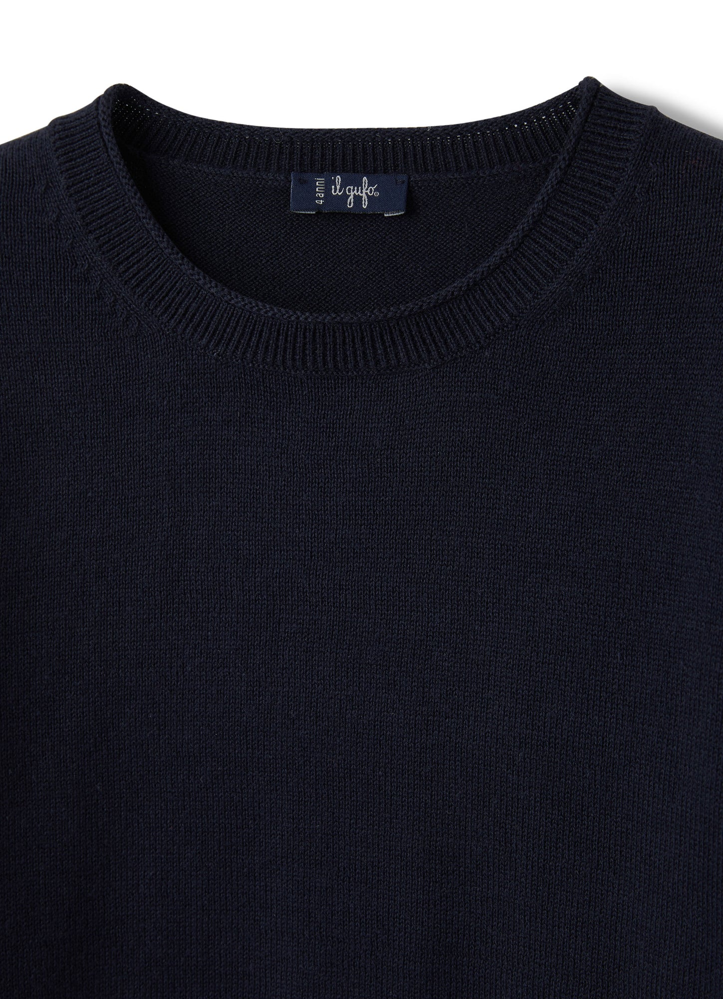 Cotton Crewneck Sweater | Blue