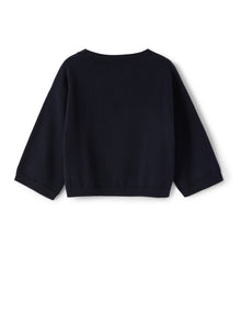 Sweater with Palm Graphic | Blue/White