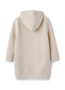 Coupled Cotton Maxi Sweatshirt | Stone/Latte