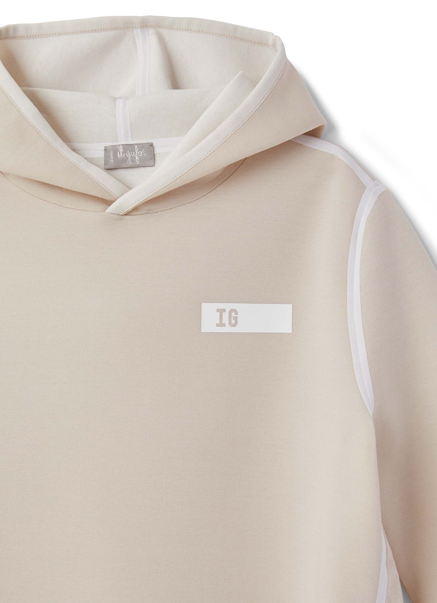 Coupled Cotton Maxi Sweatshirt | Stone/Latte