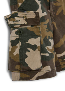 Boys | Cotton Gabardine Bermuda Shorts with Pattern | Crocodile