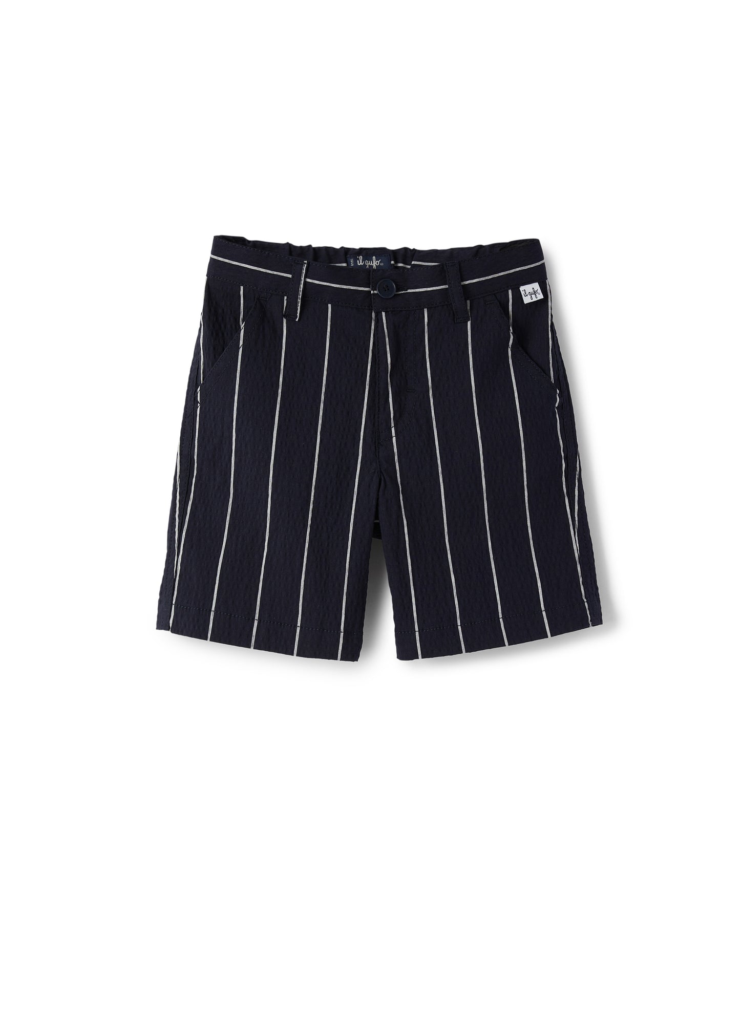 Bermuda Shorts with Stripes | Blue