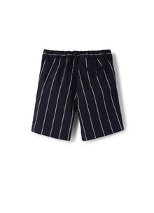 Bermuda Shorts with Stripes | Blue