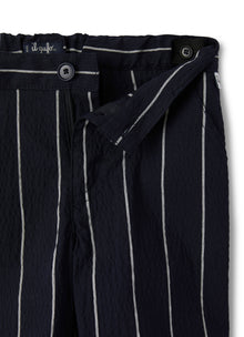 Bermuda Shorts with Stripes | Blue