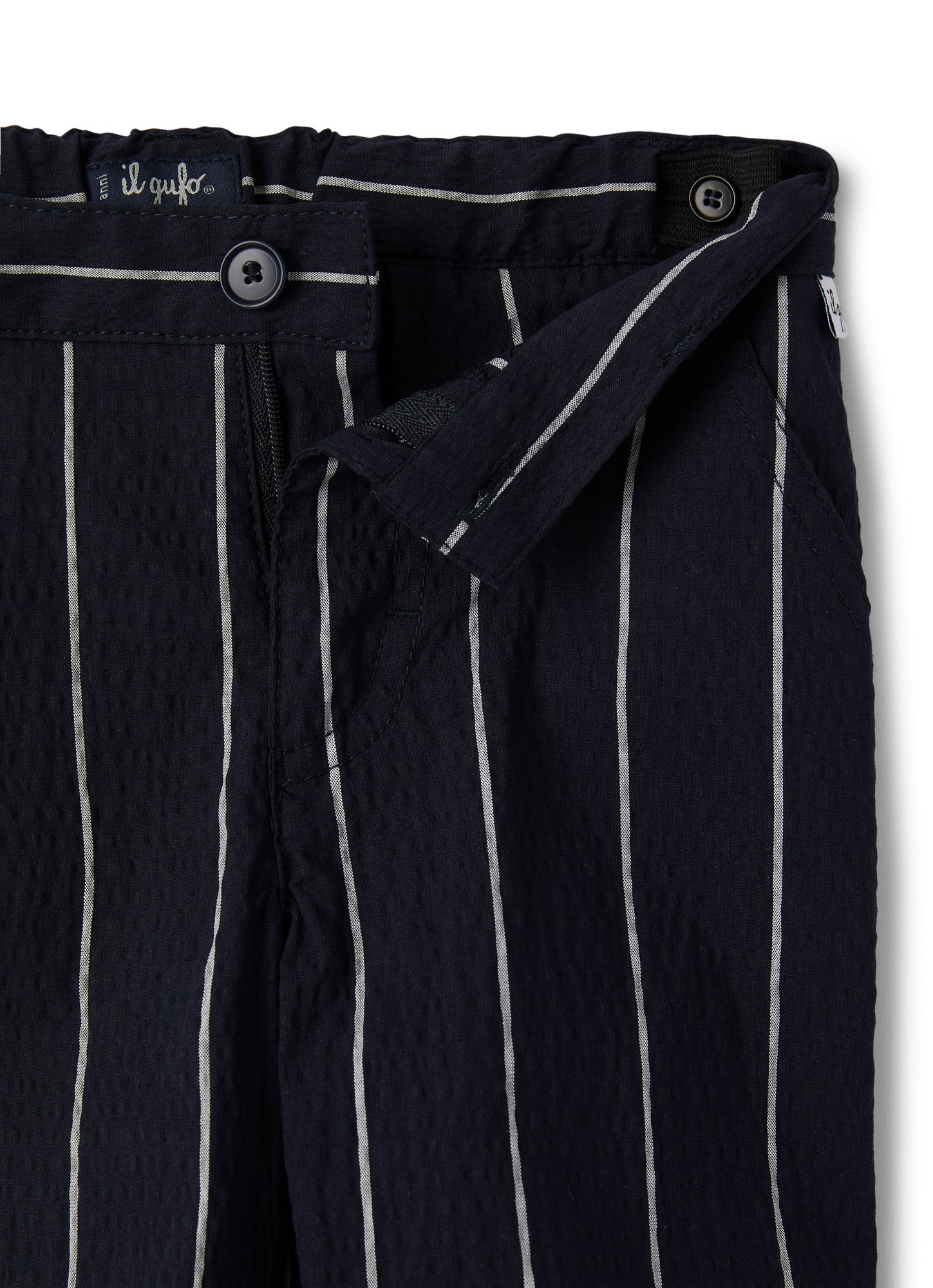 Bermuda Shorts with Stripes | Blue