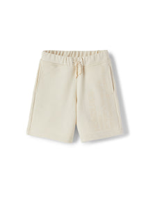 Cotton Fleece Bermuda Shorts with Print | Shell
