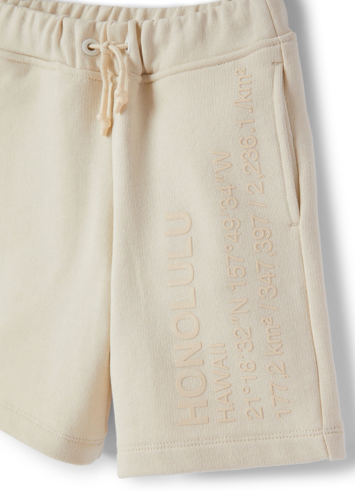 Cotton Fleece Bermuda Shorts with Print | Shell