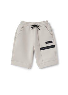Boys | Coupled Cotton Bermuda Shorts | Stone Black