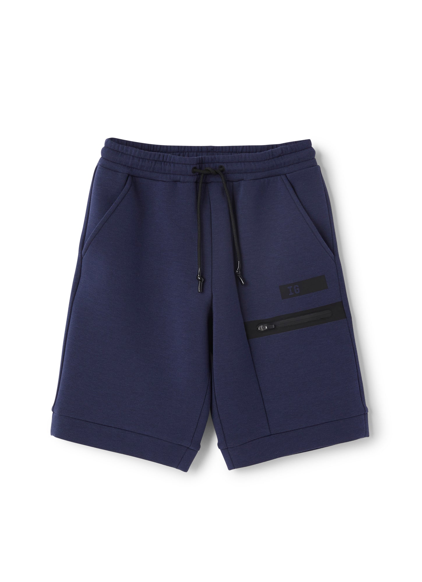 Coupled Cotton Bermuda Shorts | Blue/Nero
