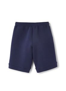Coupled Cotton Bermuda Shorts | Blue/Nero