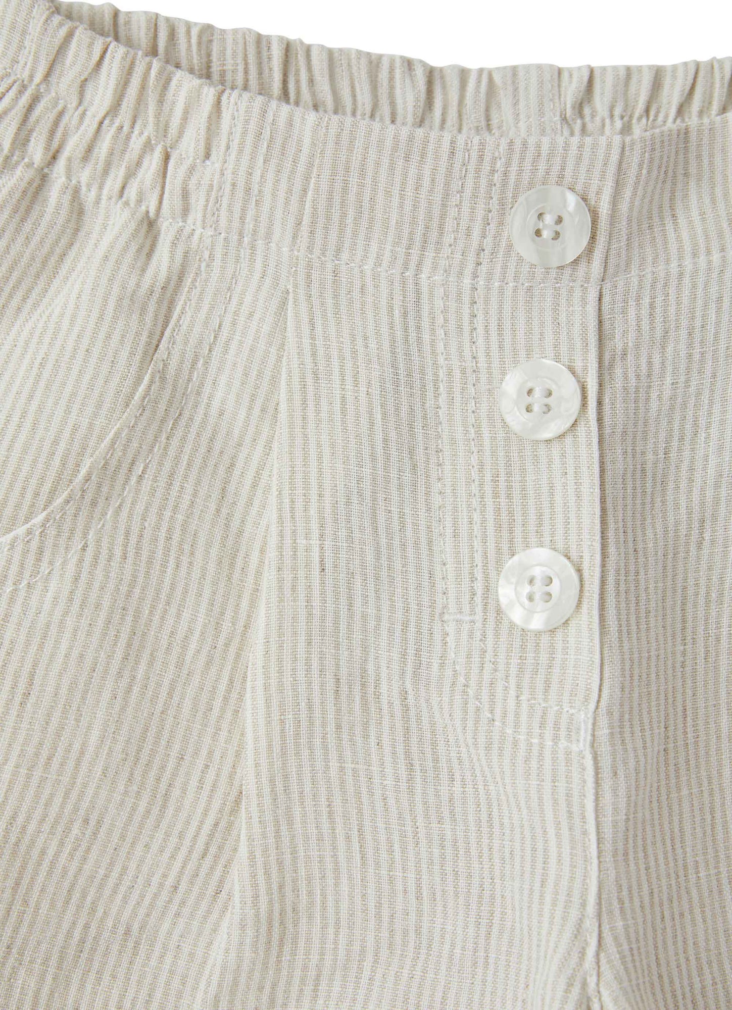 Girls | Striped Linen Shorts | Corda Riga Piccola