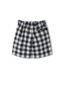Boys | Checked Cotton Bermuda Shorts | Blue