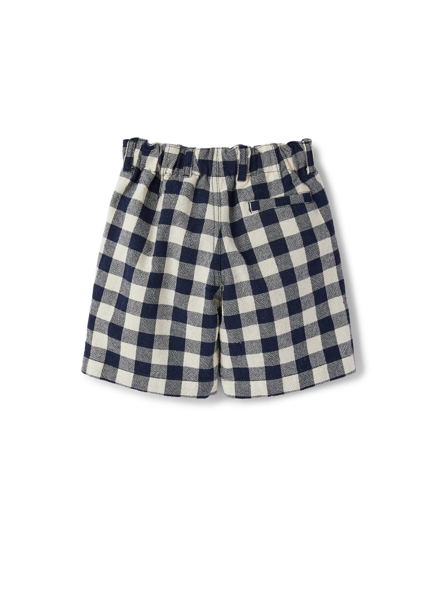 Checked Cotton Bermuda Shorts | Blue
