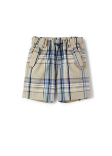 Madras Cotton Bermuda Shorts | Shell White