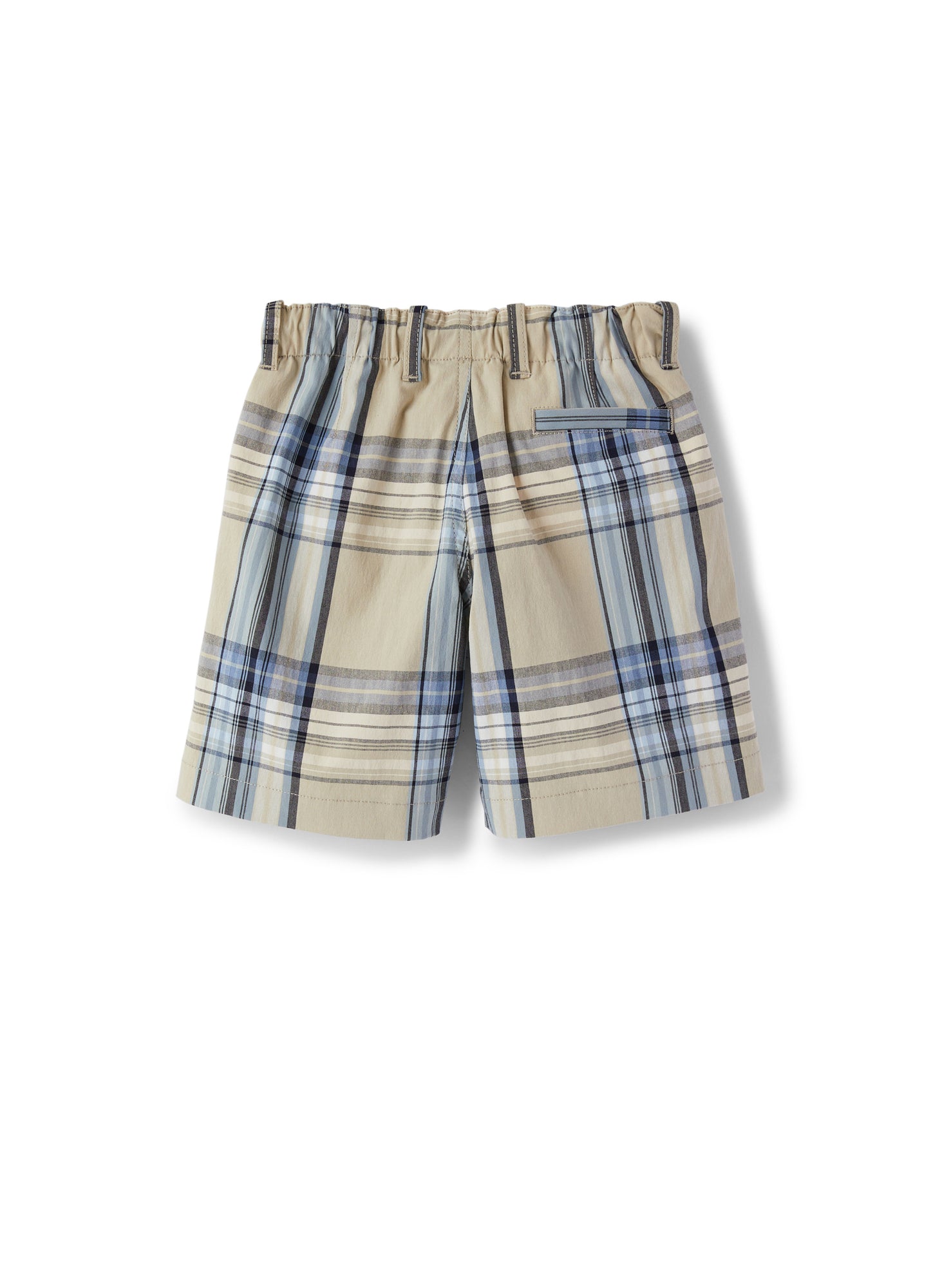 Madras Cotton Bermuda Shorts | Shell White