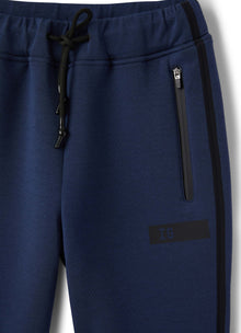 Cotton Fleece Trousers | Blue/Nero