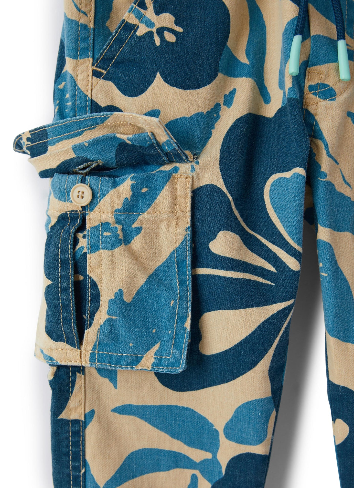 Cargo Trousers with Floral Pattern | Bluette